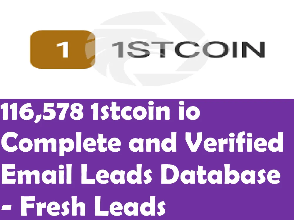 116,578 1stcoin io Verified Email Leads Database