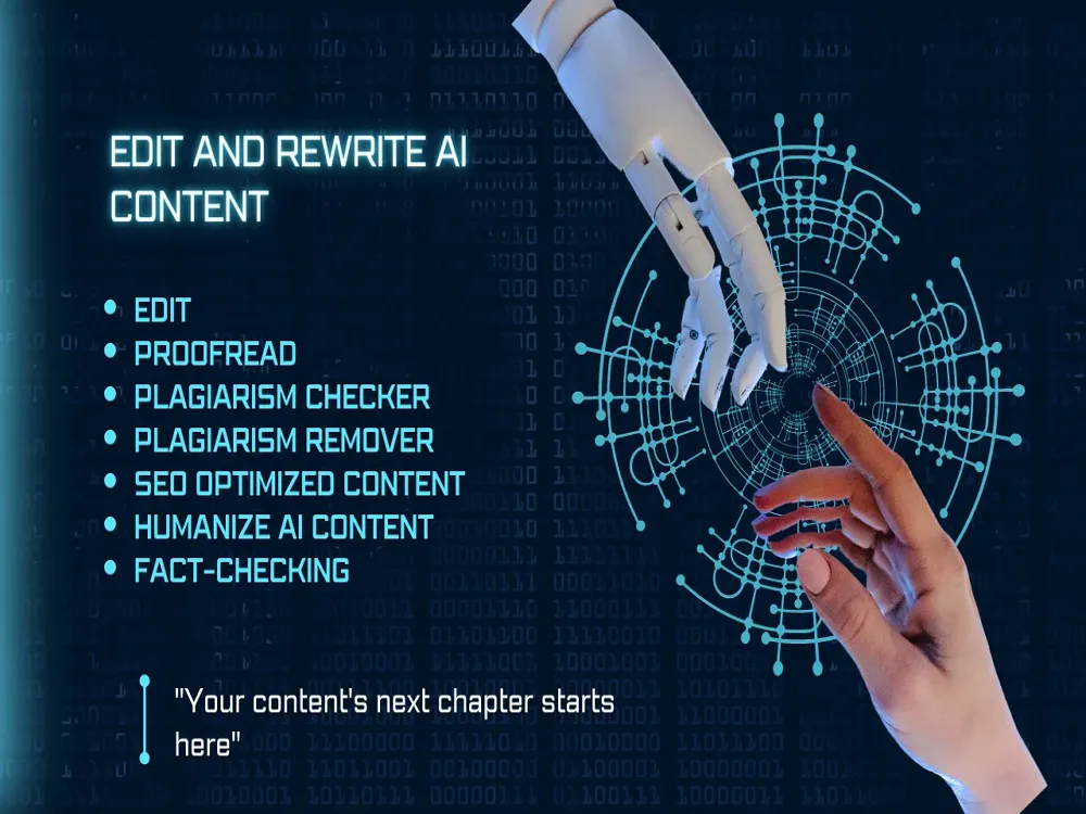 Edit, Rewrite, and Humanize Your AI Generated Text, Article
