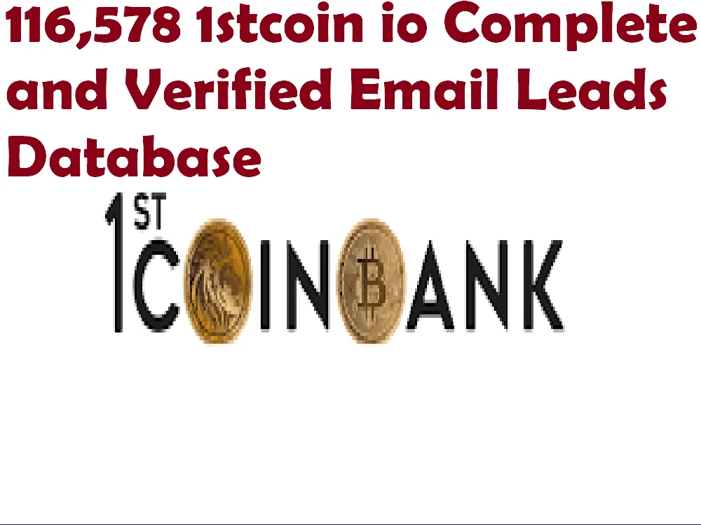 116,578 1stcoin io Verified Email Leads Database