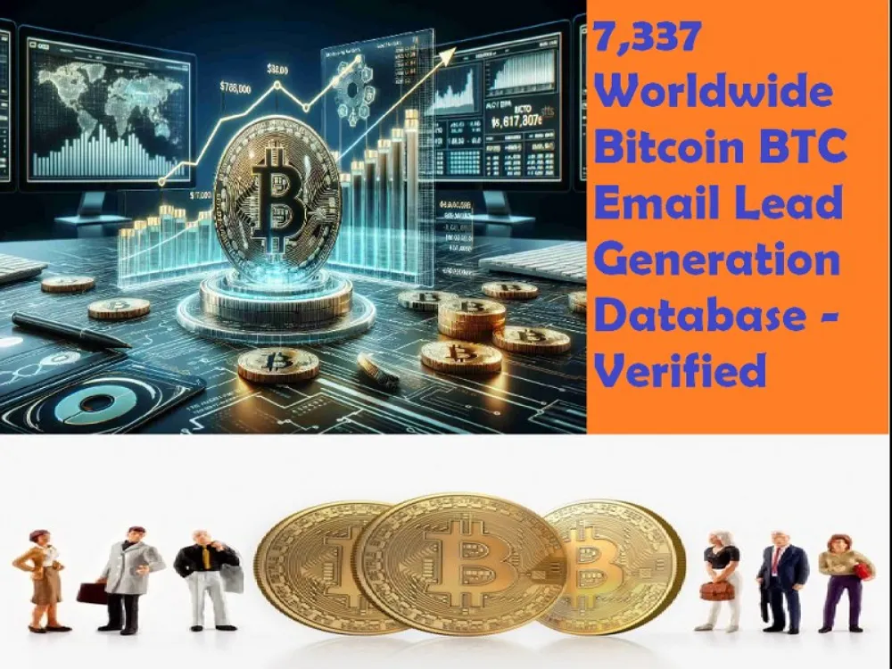Give You 7,337 Worldwide Bitcoin BTC Users Email Leads Database - Verified Leads