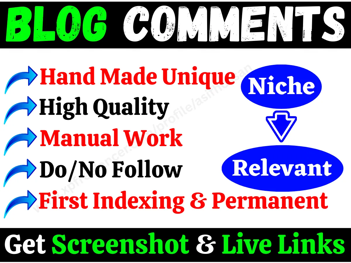 I will manually create 100+ SEO Niche Relevant Blog Comments Backlinks for ranking Google 1st page