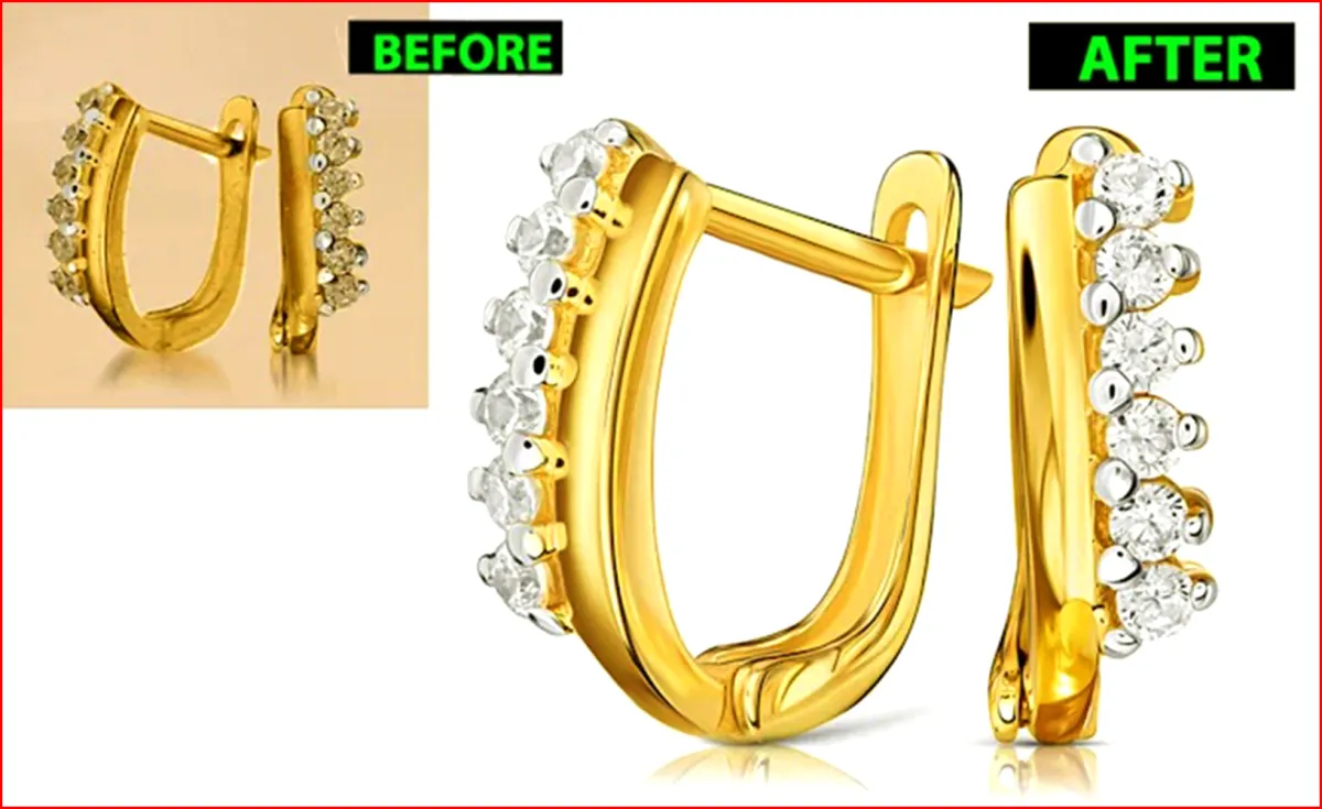 high end jewelry image retouching and product photo editing