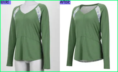 do ghost mannequin, symmetrical neck joint edit in photoshop