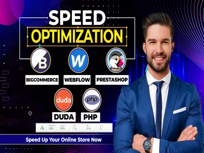 speed up bigcommerce webflow prestashop duda and php website