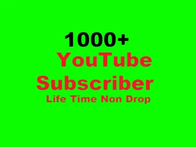 i will do 1000 Organic YouTube Subscribers Lifetime Guaranteed