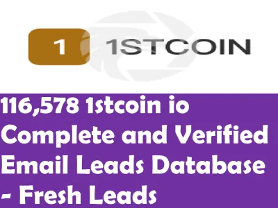 116,578 1stcoin io Verified Email Leads Database