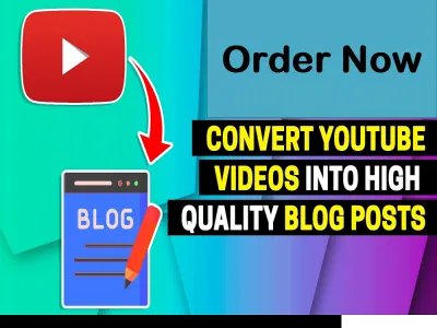Convert YouTube Video To High Ranking Blog Posts, Website Content and Social Media Posts